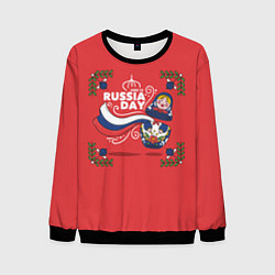Свитшот мужской Russian Day, цвет: 3D-черный