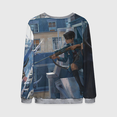 Мужской свитшот Пятый снайпер / 3D-Меланж – фото 2
