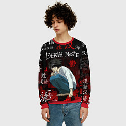 Свитшот мужской ТЕТРАДЬ СМЕРТИ, цвет: 3D-красный — фото 2
