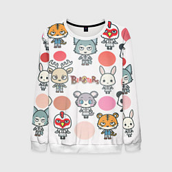 Свитшот мужской BEASTARS CHIBI, цвет: 3D-белый
