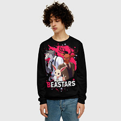 Свитшот мужской BEASTARS Легоши, Луи и Хару, цвет: 3D-черный — фото 2