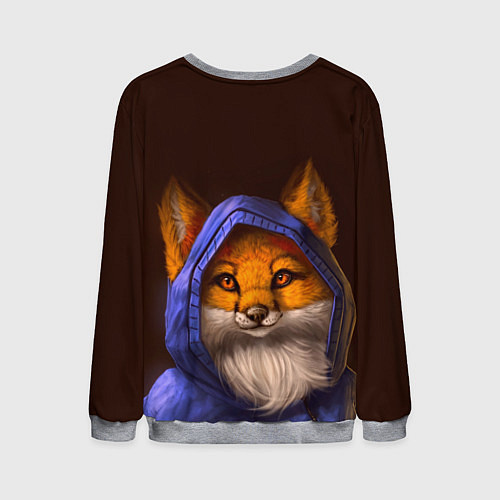 Мужской свитшот Лисенок в капюшоне / 3D-Меланж – фото 2