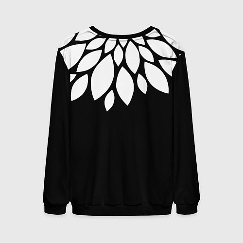 Мужской свитшот Лепестки / 3D-Черный – фото 2