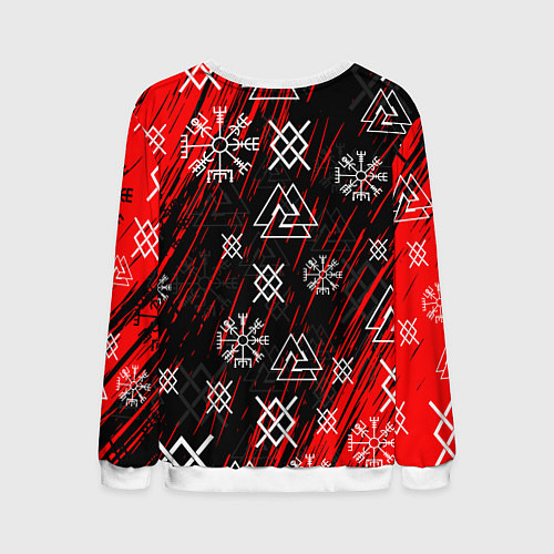 Мужской свитшот БОГ ОДИН СИВОЛИКА / 3D-Белый – фото 2