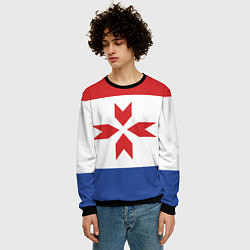 Свитшот мужской Мордовия, цвет: 3D-черный — фото 2