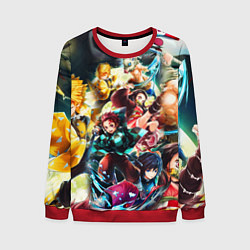 Свитшот мужской КЛИНОК РАССЕКАЮЩИЙ ДЕМОНОВ ПЕРСОНАЖИ, цвет: 3D-красный