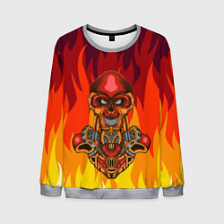 Мужской свитшот Меха скелет Steampunk Fire Z