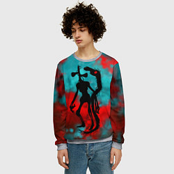 Свитшот мужской Сиреноголовый и Лошадь монстры, цвет: 3D-меланж — фото 2