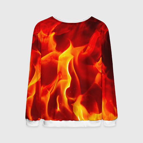 Мужской свитшот Fire Fox / 3D-Белый – фото 2