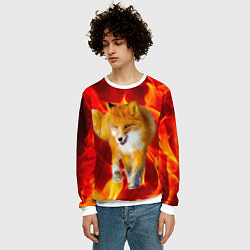 Свитшот мужской Fire Fox, цвет: 3D-белый — фото 2