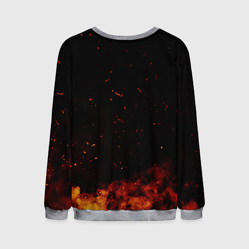 Мужской свитшот Valheim символ черепа / 3D-Меланж – фото 2