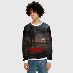 Свитшот мужской Metro одинокий сталкер, цвет: 3D-белый — фото 2