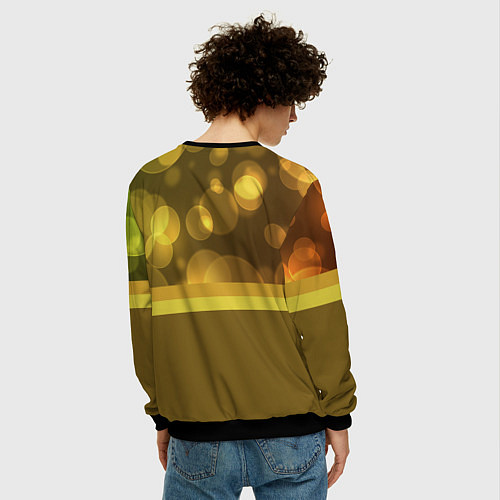 Мужской свитшот Блики / 3D-Черный – фото 4