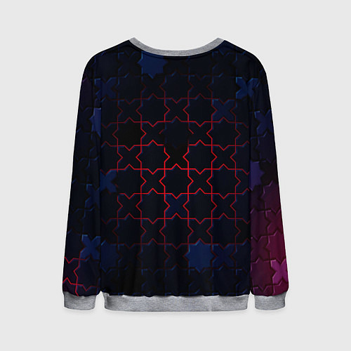 Мужской свитшот Геометрический вальс / 3D-Меланж – фото 2