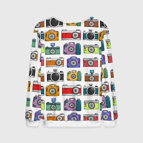Мужской свитшот Фотоаппараты / 3D-Белый – фото 2
