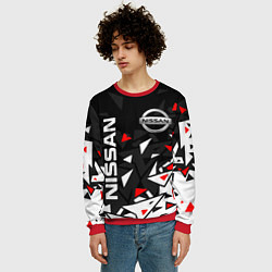Свитшот мужской NISSAN НИССАН ОСКОЛКИ, цвет: 3D-красный — фото 2