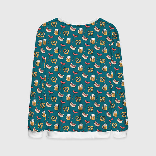 Мужской свитшот Узор для Октоберфеста / 3D-Белый – фото 2