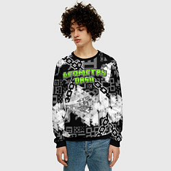 Свитшот мужской Geometry Dash, цвет: 3D-черный — фото 2