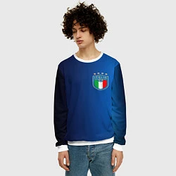 Свитшот мужской Сборная Италии, цвет: 3D-белый — фото 2
