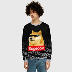 Свитшот мужской DOGECOIN DOGE ДОГИКОИН, цвет: 3D-меланж — фото 2