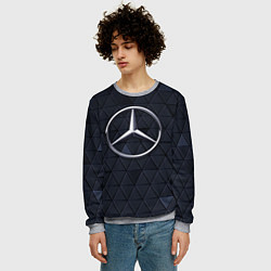 Свитшот мужской MERCEDES BENZ 3D Geometry 3Д, цвет: 3D-меланж — фото 2