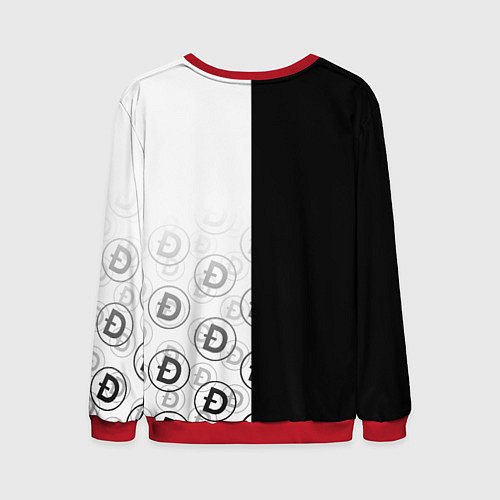 Мужской свитшот DOGECOIN DOGE КАРМАН / 3D-Красный – фото 2
