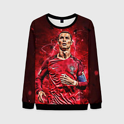 Свитшот мужской Cristiano Ronaldo Portugal, цвет: 3D-черный