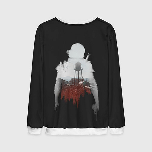 Мужской свитшот Days gone силуэт Дикона / 3D-Белый – фото 2