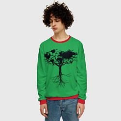 Свитшот мужской Древо Мира, цвет: 3D-красный — фото 2