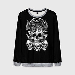 Свитшот мужской Черепа и Вороны Skulls Raven, цвет: 3D-меланж