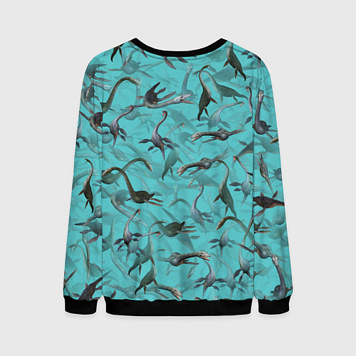 Мужской свитшот Лохнесский камуфляж / 3D-Черный – фото 2