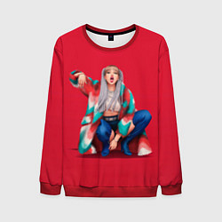 Свитшот мужской Kill the love Lisa, цвет: 3D-красный