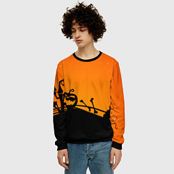 Свитшот мужской Хэллоуин, цвет: 3D-черный — фото 2