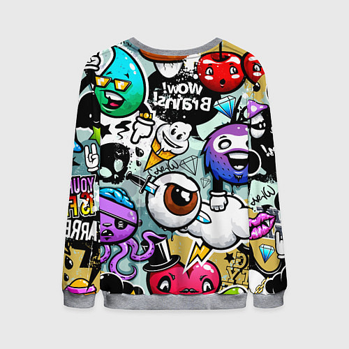 Мужской свитшот Граффити / 3D-Меланж – фото 2