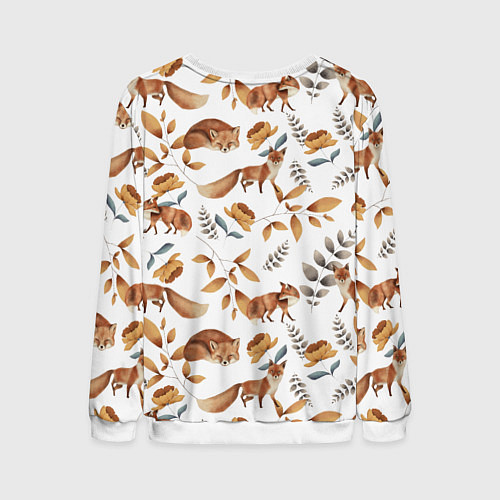 Мужской свитшот Лиса / 3D-Белый – фото 2