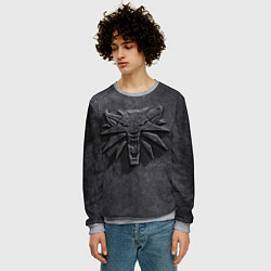 Свитшот мужской THE WITCHER КАМЕНЬ ЛОГО, цвет: 3D-меланж — фото 2