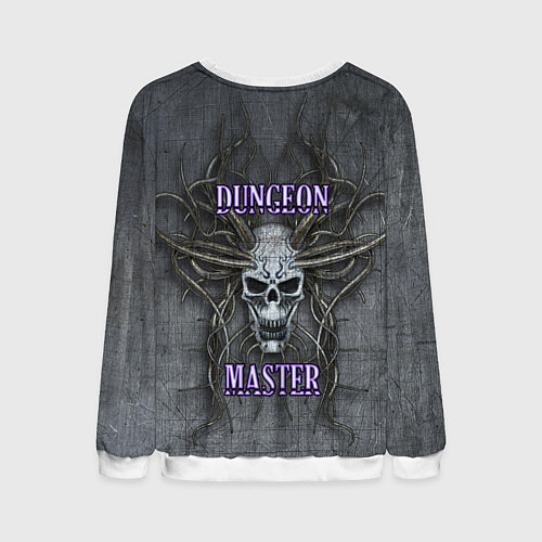 Мужской свитшот DM Dungeon Master SKULL / 3D-Белый – фото 2