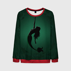 Свитшот мужской Русалка силуэт, цвет: 3D-красный