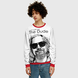Свитшот мужской Just call me the Dude, цвет: 3D-красный — фото 2