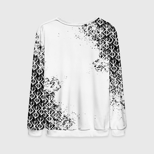 Мужской свитшот БЕРСЕРК logo чб / 3D-Белый – фото 2