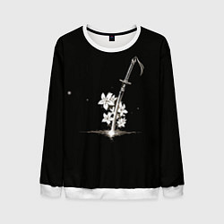 Свитшот мужской Nier - Sword and Flowers, цвет: 3D-белый