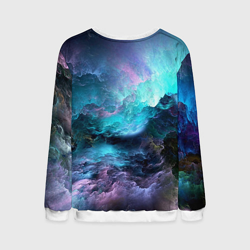 Мужской свитшот Космическое море / 3D-Белый – фото 2