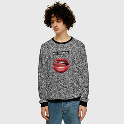 Свитшот мужской Губы, цвет: 3D-черный — фото 2