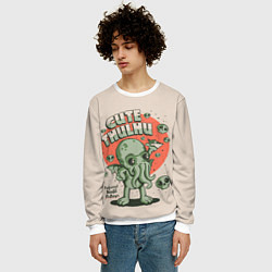 Свитшот мужской Милый Ктулху, цвет: 3D-белый — фото 2