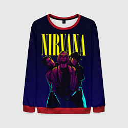 Свитшот мужской Nirvana Neon, цвет: 3D-красный