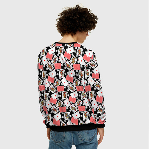 Мужской свитшот Карты / 3D-Черный – фото 4