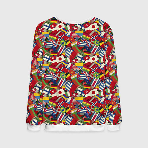 Мужской свитшот Страны Мира / 3D-Белый – фото 2