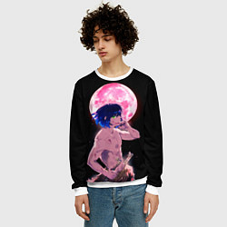 Свитшот мужской Иноске клинок рассекающий демонов арт, цвет: 3D-белый — фото 2