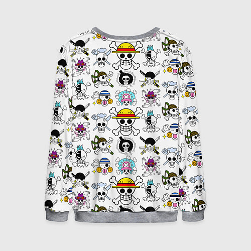 Мужской свитшот Веселые Роджеры пиратов Соломенной Шляпы / 3D-Меланж – фото 2