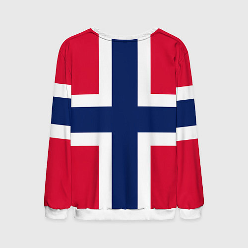 Мужской свитшот Норвегия Флаг и герб Норвегии / 3D-Белый – фото 2